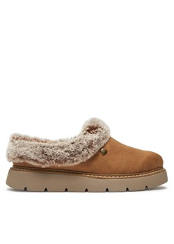 Kapcie Skechers 114762/CSNT Brązowy ze sklepu eobuwie.pl w kategorii Kapcie damskie - zdjęcie 185641828