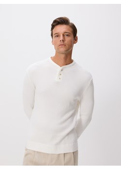 Reserved - Sweter henley - złamana biel ze sklepu Reserved w kategorii Swetry męskie - zdjęcie 185642185