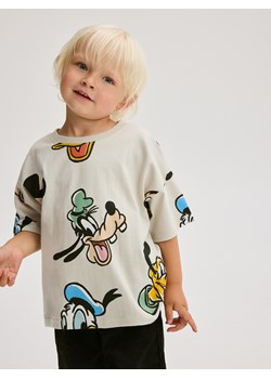 Reserved - Bawełniany t-shirt Mickey Mouse - jasnoszary ze sklepu Reserved w kategorii T-shirty chłopięce - zdjęcie 185642346