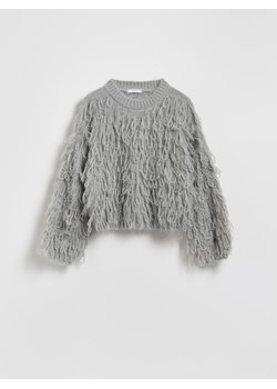 Reserved - Sweter z frędzlami - jasnoszary ze sklepu Reserved w kategorii Swetry damskie - zdjęcie 185642728