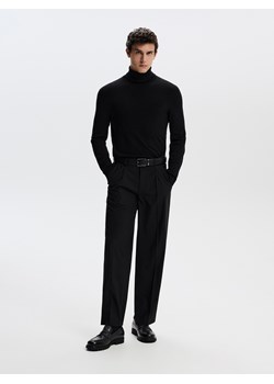 Reserved - Spodnie chino wide leg - czarny ze sklepu Reserved w kategorii Spodnie męskie - zdjęcie 185642976