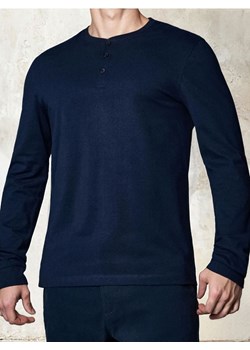 Sinsay - Koszulka z długimi rękawami - granatowy ze sklepu Sinsay w kategorii T-shirty męskie - zdjęcie 185643736
