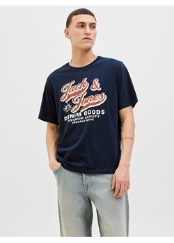 Jack &amp; Jones Koszulka &quot;Jjelogo&quot; w kolorze granatowym ze sklepu Limango Polska w kategorii T-shirty męskie - zdjęcie 185645247