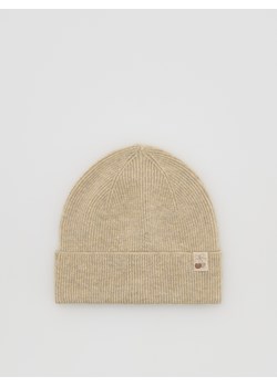 Reserved - Dzianinowa czapka beanie - beżowy ze sklepu Reserved w kategorii Czapki dziecięce - zdjęcie 185646287