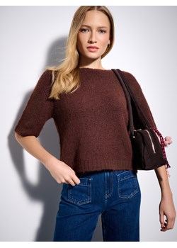 Mohito - Brązowy sweter z dodatkiem wełny - brązowy ze sklepu Mohito w kategorii Swetry damskie - zdjęcie 185647159