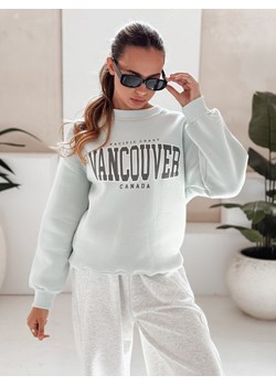 Bluza damska bez kaptura VANCOUVER miętowa Dstreet BY1226 ze sklepu DSTREET.PL w kategorii Bluzy damskie - zdjęcie 185647736