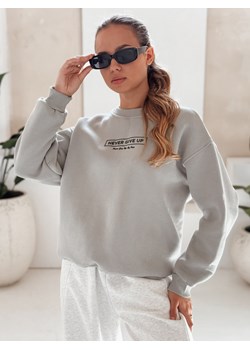 Bluza damska oversize NEVER szara Dstreet BY1230 ze sklepu DSTREET.PL w kategorii Bluzy damskie - zdjęcie 185647738