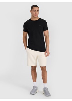 Męski t-shirt basic slim 4F 4FRMM00TTSHM3068 - czarny ze sklepu Sportstylestory.com w kategorii T-shirty męskie - zdjęcie 185650276