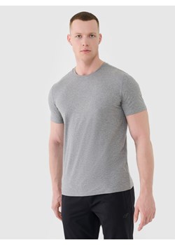 Męska koszulka treningowa 4F 4FWMM00TFTSM1831 - szara ze sklepu Sportstylestory.com w kategorii T-shirty męskie - zdjęcie 185650356