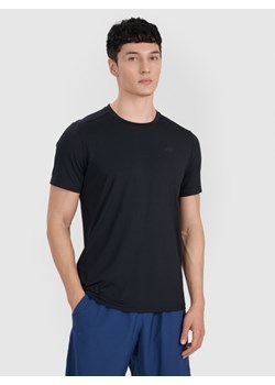 Męska koszulka treningowa 4F 4FWMM00TFTSM1830 - czarna ze sklepu Sportstylestory.com w kategorii T-shirty męskie - zdjęcie 185650365
