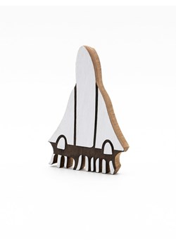 Samimi Stempel &quot;Rocket&quot; w kolorze jasnobrązowo-białym - 5 x 12 cm ze sklepu Limango Polska w kategorii Zabawki - zdjęcie 185650718