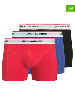 Jack &amp; Jones Bokserki (3 pary) &quot;Jackayden&quot; w kolorze błękitno-czarno-czerwonym ze sklepu Limango Polska w kategorii Majtki męskie - zdjęcie 185651156
