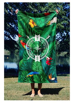 FLORIANE GARDEN Ręcznik plażowy &quot;Forest Camping&quot; w kolorze zielonym ze sklepu Limango Polska w kategorii Ręczniki - zdjęcie 185652067