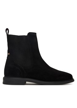 Sztyblety Tommy Hilfiger Flag Boot FW0FW08780 Czarny ze sklepu eobuwie.pl w kategorii Botki - zdjęcie 185653115