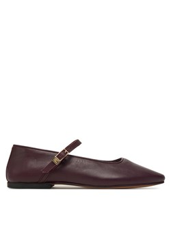 Baleriny Tommy Hilfiger SmooMaryjane FW0FW09152 Bordowy ze sklepu eobuwie.pl w kategorii Balerinki - zdjęcie 185653245