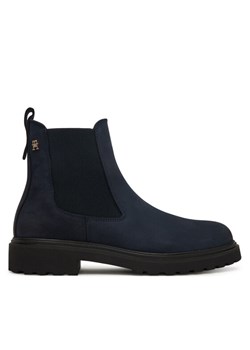 Sztyblety Tommy Hilfiger Nubuck Cleated FW0FW09041 Granatowy ze sklepu eobuwie.pl w kategorii Botki - zdjęcie 185655859