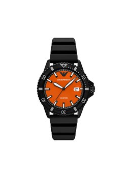 Zegarek Emporio Armani World Explorer AR11684 Czarny ze sklepu eobuwie.pl w kategorii Zegarki - zdjęcie 185655988