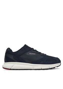 Sneakersy Tommy Hilfiger Outdoor Runner Mix FM0FM05574 Granatowy ze sklepu eobuwie.pl w kategorii Buty sportowe męskie - zdjęcie 185656075