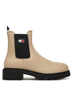 Tommy Jeans Sztyblety Tjw Chelsea Boot Wl EN0EN02826 Écru ze sklepu MODIVO w kategorii Botki - zdjęcie 185659128