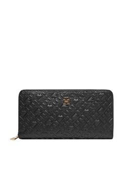 Tommy Hilfiger Duży Portfel Damski Th Icon Lrg Za Mono Embo AW0AW17955 Czarny ze sklepu MODIVO w kategorii Portfele damskie - zdjęcie 185659465
