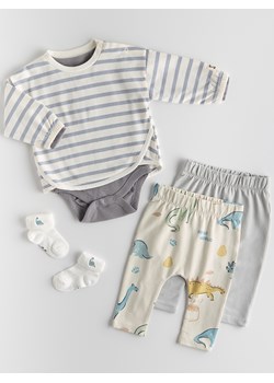 Reserved - Bawełniane legginsy 2 pack - jasnoszary ze sklepu Reserved w kategorii Odzież dla niemowląt - zdjęcie 185661947