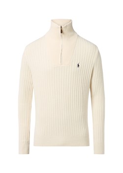 Polo Ralph Lauren Męska koszulka z dzianiny Mężczyźni Wełna écru jednolity ze sklepu vangraaf w kategorii Swetry męskie - zdjęcie 185664429