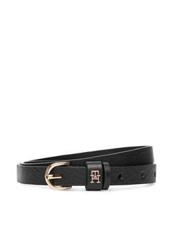 Pasek Damski Tommy Hilfiger Essential Effortless 1.5 AW0AW17759 Czarny ze sklepu eobuwie.pl w kategorii Paski damskie - zdjęcie 185665218