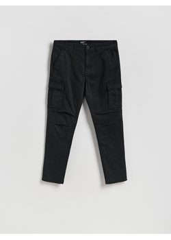 Reserved - Spodnie cargo slim fit - czarny ze sklepu Reserved w kategorii Spodnie męskie - zdjęcie 185666868