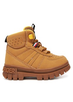 Trapery Tommy Hilfiger T1X5-34127-1696206 Brązowy ze sklepu eobuwie.pl w kategorii Buty zimowe dziecięce - zdjęcie 185667699