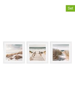 Ars Longa Druki artystyczne (3 szt.) &quot;Coastal Landscapes&quot; w ramce - 70 x 70 cm ze sklepu Limango Polska w kategorii Obrazy - zdjęcie 185668988