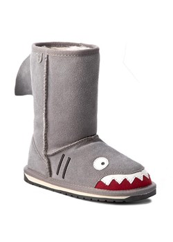 Śniegowce EMU Australia Little Creatures Shark K10589 Szary ze sklepu eobuwie.pl w kategorii Buty zimowe dziecięce - zdjęcie 185669346
