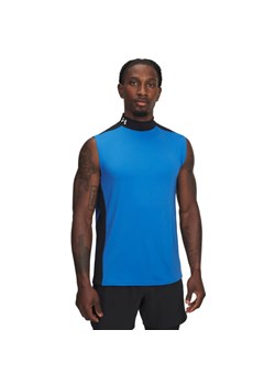 Męski top tank treningowy Under Armour HeatGear Wordmark - niebieski ze sklepu Sportstylestory.com w kategorii T-shirty męskie - zdjęcie 185670988