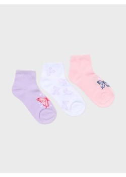 Sinsay - Skarpetki krótkie z motywem motyli 3 pack - wielobarwny ze sklepu Sinsay w kategorii Skarpetki dziecięce - zdjęcie 185672597
