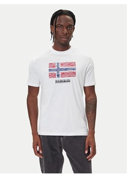 Napapijri T-Shirt S-Drapeau Ss NP0A891K Biały Regular Fit ze sklepu MODIVO w kategorii T-shirty męskie - zdjęcie 185672909