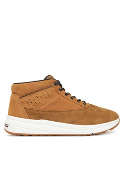 Tommy Hilfiger Trzewiki Hilfiger W Nbk Sde Hybrid Boot FM0FM05609 Khaki ze sklepu MODIVO w kategorii Buty zimowe męskie - zdjęcie 185672936