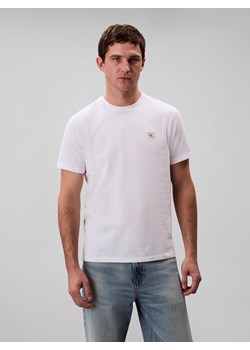 Calvin Klein Jeans Koszulka męska Mężczyźni Bawełna biały jednolity ze sklepu vangraaf w kategorii T-shirty męskie - zdjęcie 185676817