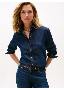 Tommy Hilfiger Damska bluzka dżinsowa Kobiety Bawełna denim jednolity ze sklepu vangraaf w kategorii Koszule damskie - zdjęcie 185676819