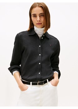 Tommy Hilfiger Bluzka damska z dżerseju Kobiety Bawełna antracytowy marmurkowy ze sklepu vangraaf w kategorii Koszule damskie - zdjęcie 185676826