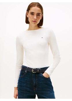 Tommy Hilfiger Damska koszulka z długim rękawem Kobiety wiskoza biały jednolity ze sklepu vangraaf w kategorii Bluzki damskie - zdjęcie 185676827