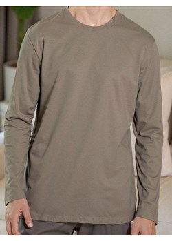 Sinsay - Bawełniana koszulka z długimi rękawami - brązowy ze sklepu Sinsay w kategorii T-shirty męskie - zdjęcie 185677535