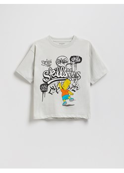 Reserved - T-shirt The Simpsons - jasnoszary ze sklepu Reserved w kategorii T-shirty chłopięce - zdjęcie 185677626