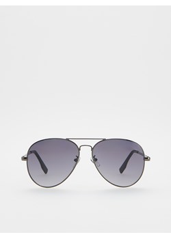 Reserved - Okulary przeciwsłoneczne aviator - czarny ze sklepu Reserved w kategorii Okulary przeciwsłoneczne męskie - zdjęcie 185678118