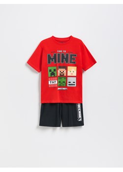 Reserved - Bawełniana piżama Minecraft - czerwony ze sklepu Reserved w kategorii Piżamy dziecięce - zdjęcie 185678536