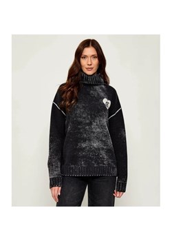 Just Cavalli Wełniany golf Reserve print | Oversize fit ze sklepu Gomez Fashion Store w kategorii Swetry damskie - zdjęcie 185683909