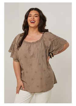 Curvy Lady Bluzka w kolorze jasnobrązowym ze sklepu Limango Polska w kategorii Bluzki damskie - zdjęcie 185684607
