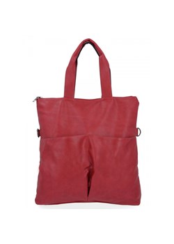 Uniwersalna Torebka Damska Hernan Shopper Bag XL Czerwona ze sklepu PaniTorbalska w kategorii Torby Shopper bag - zdjęcie 185684947