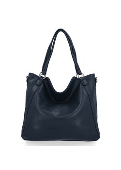 Torebka Damska Shopper Bag XL firmy Hernan HB0337 Granatowa ze sklepu PaniTorbalska w kategorii Torby Shopper bag - zdjęcie 185684975