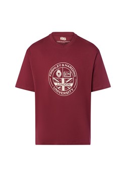Finshley & Harding London Koszulka męska Mężczyźni Bawełna bordowy nadruk ze sklepu vangraaf w kategorii T-shirty męskie - zdjęcie 185685128