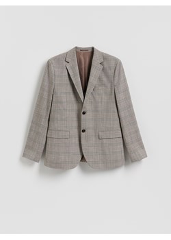 Reserved - Marynarka slim fit w kratę - brązowy ze sklepu Reserved w kategorii Marynarki męskie - zdjęcie 185686055