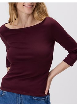 Reserved - Bawełniany longsleeve - bordowy ze sklepu Reserved w kategorii Bluzki damskie - zdjęcie 185687777